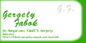 gergely fabok business card